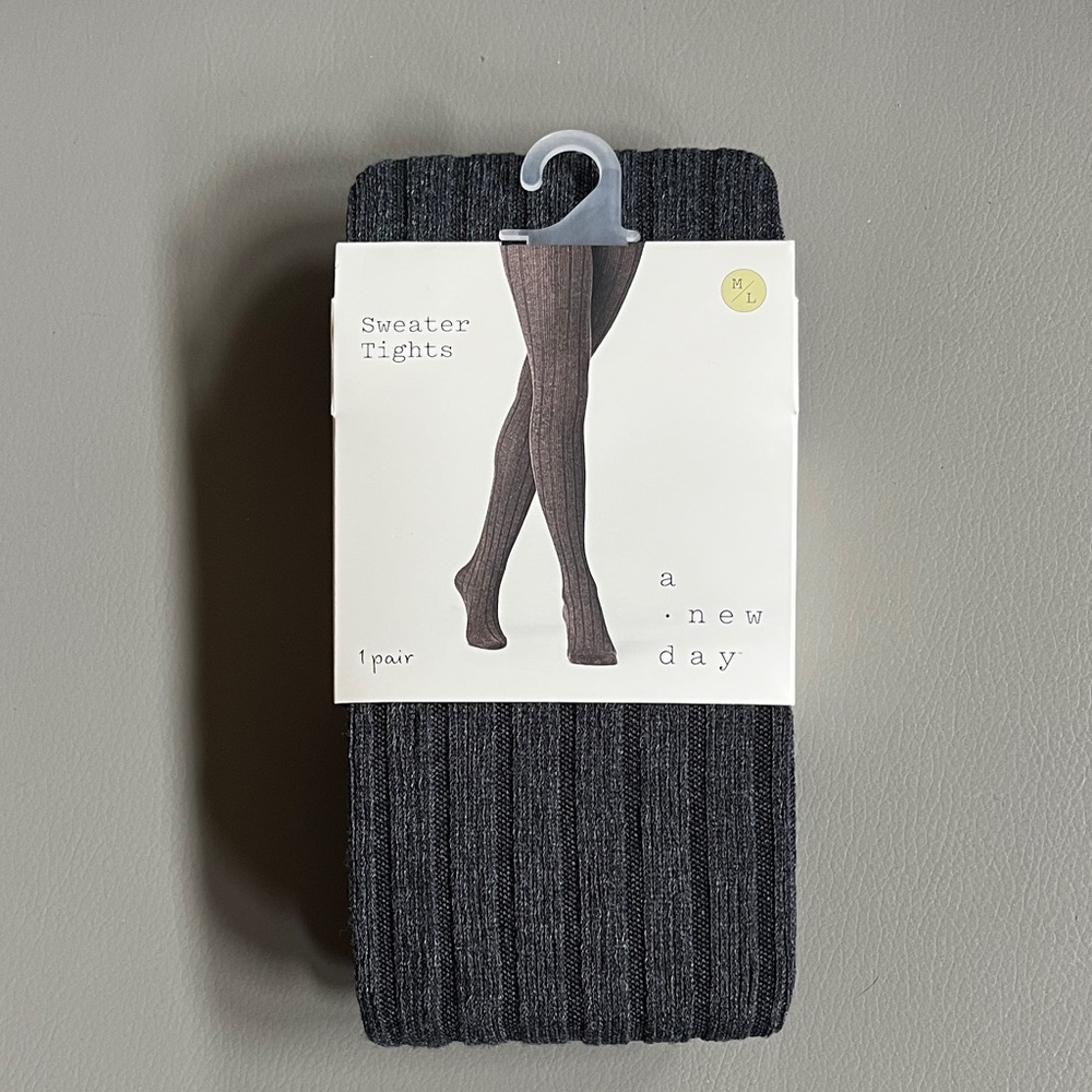 A New Day Charcoal Ribbed Sweater Tights